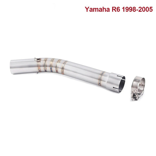 for YAMAHA R6 51mm Stainless Exhaust Midpipe Link Pipe Direct Fit 1998-2005