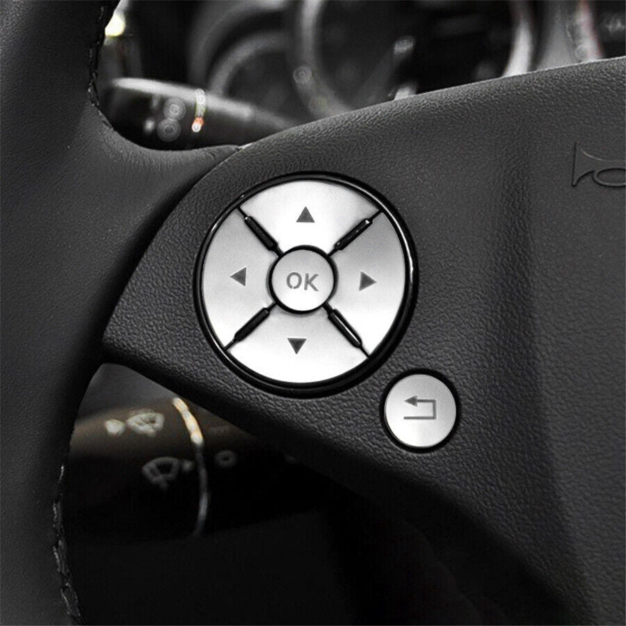 Steering Wheel Button Cover Sticker Trim for Benz C E GLK S-Class W204 W212 X204