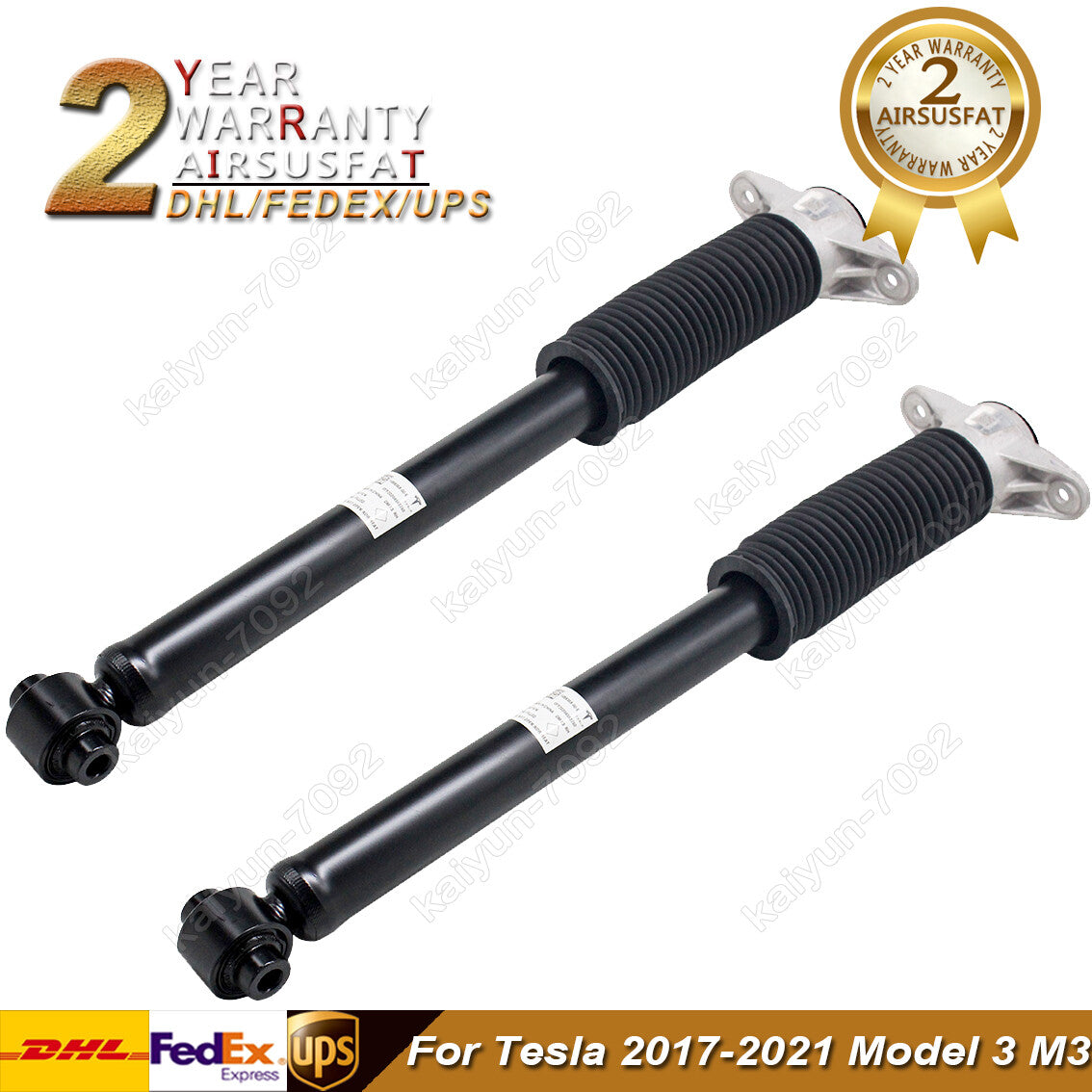 2x for Tesla Model 3 M3 2017-2021 Rear Left Right Shock Absorbers 1044461-02-C