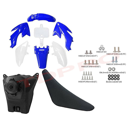 Plastic mudguard kit + fuel tank + for seat for Pit Dirt bike CRF50 Baja DR49 SSR 110