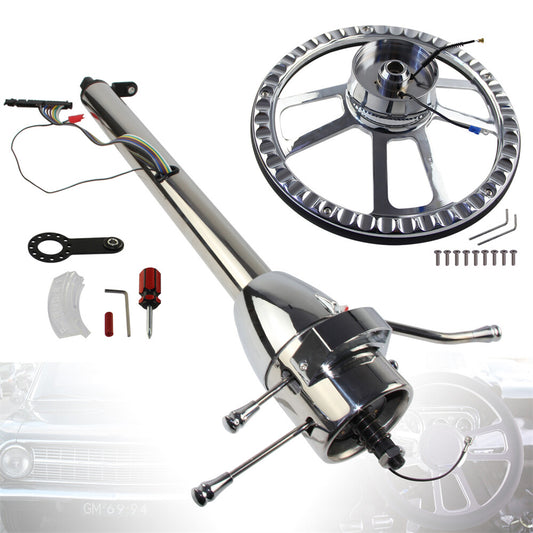 Universal 28'' Tilt AT Automatic Steering Column GM w/ 9 Bolt Steering Wheel