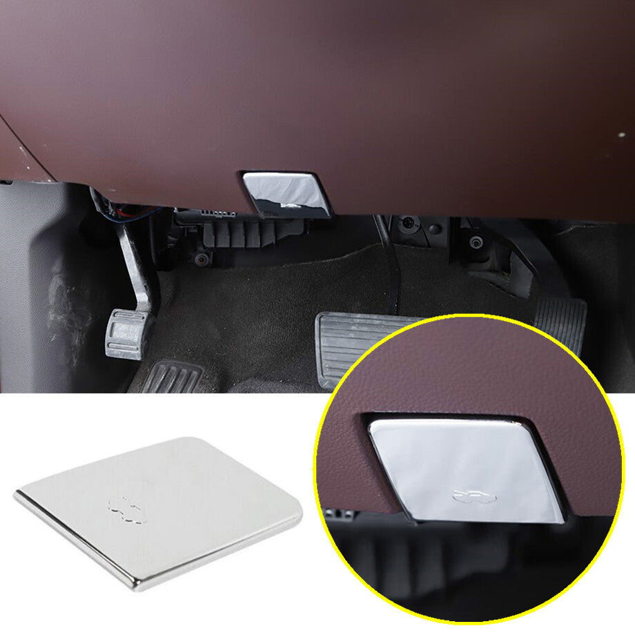 Suitable for 2014-2018 for Chevrolet Silverado/ for GMC for Sierra chrome hood opening switch button decorative cover