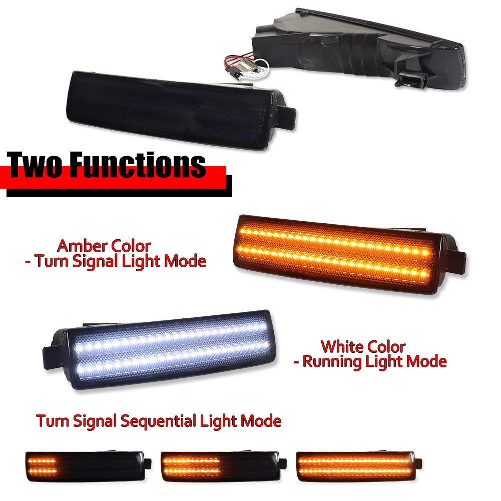 2-Piece Smoke Switch LED Signal Light Left + Right Set for Honda Prelude 1997-2001