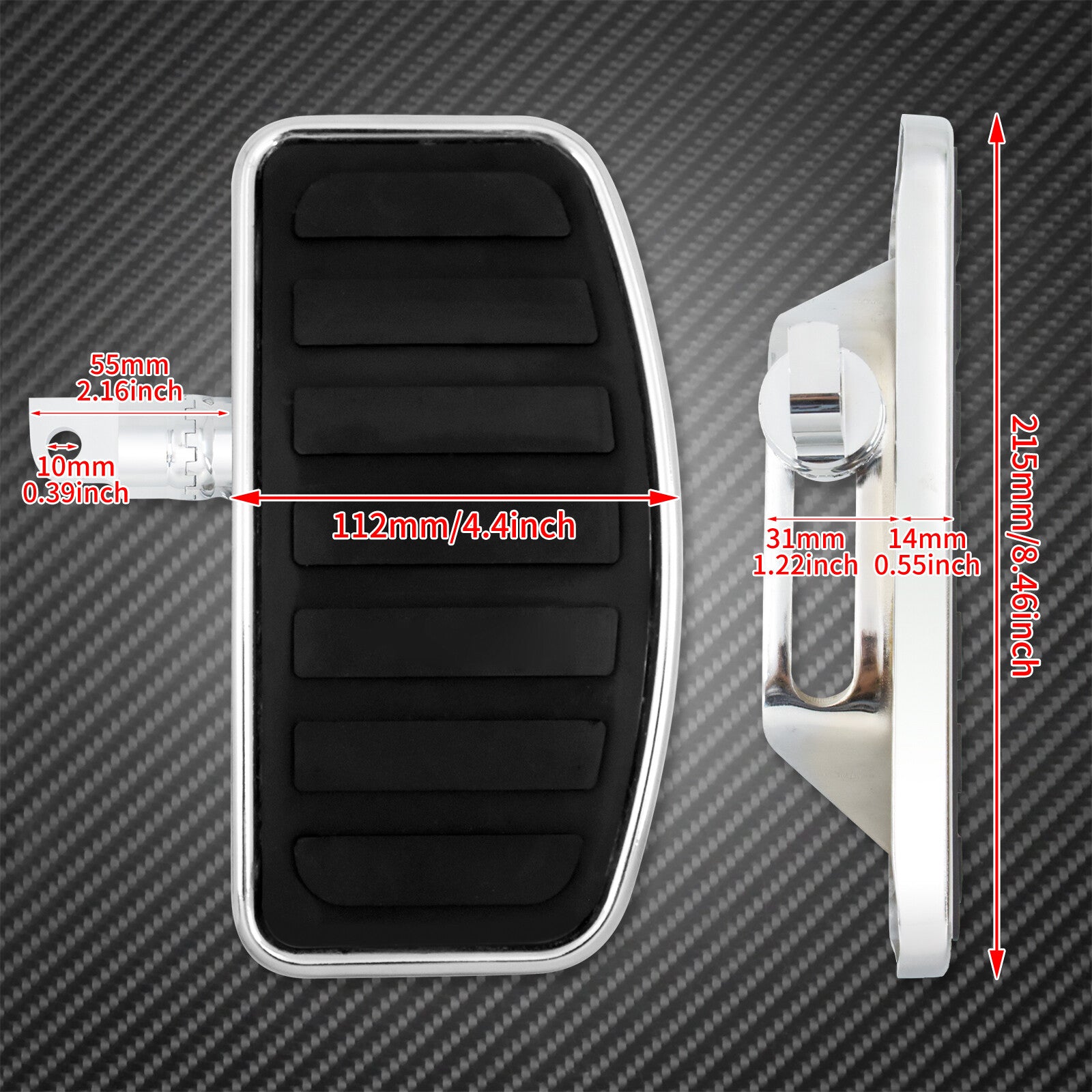 Passenger Floorboard Footboard Male Foot Peg Fit for Harley Sportster Touring