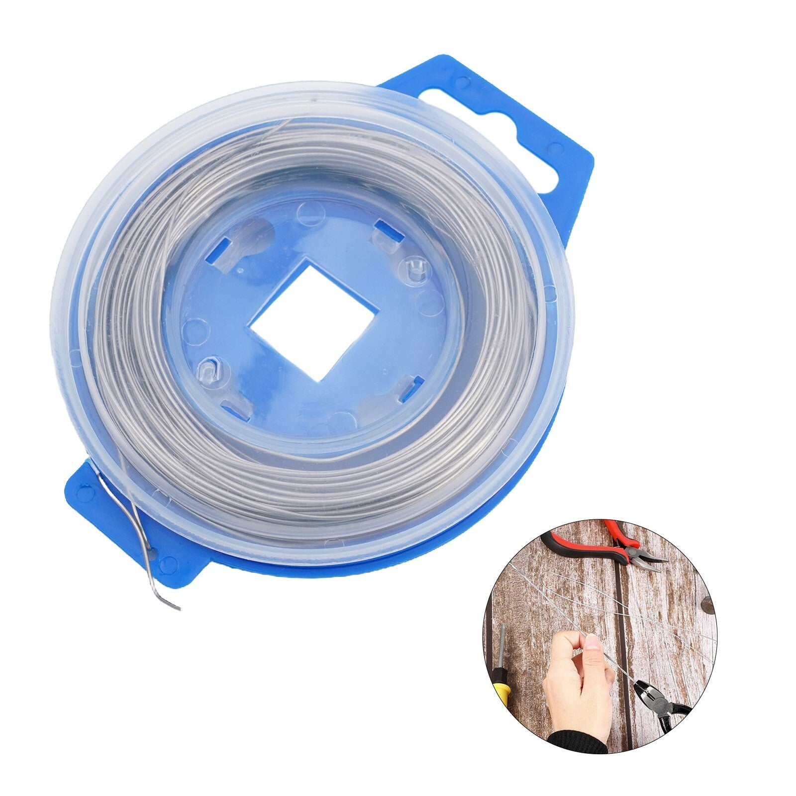 Professional-grade stainless steel safety wire, 50-foot coil, suitable for a variety of applications.
