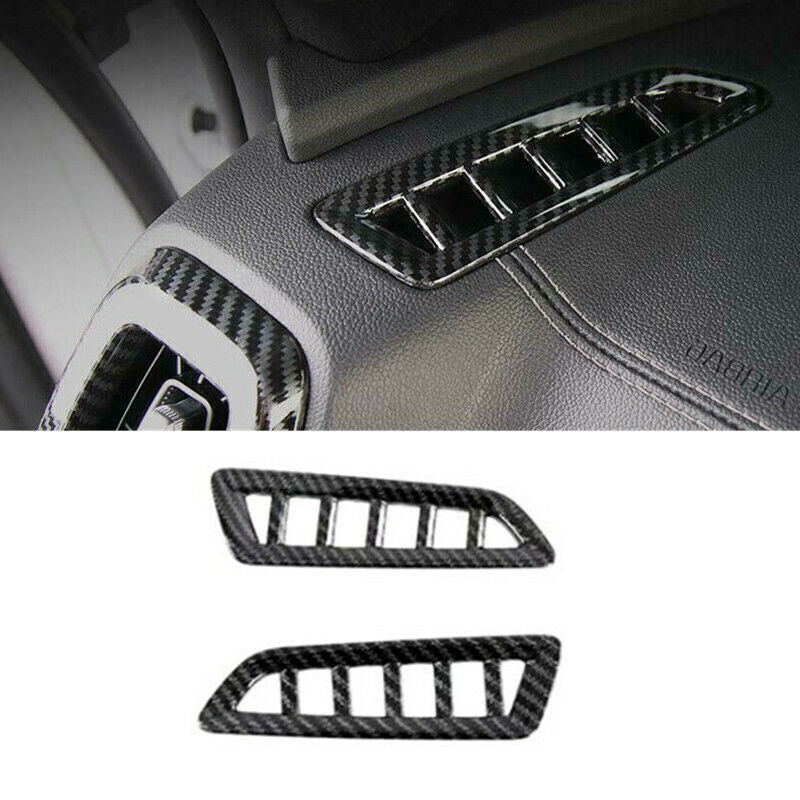 for Kia Sorento 2021-2023 Carbon Fiber ABS Dashboard Air Outlet Vent Cover Trim