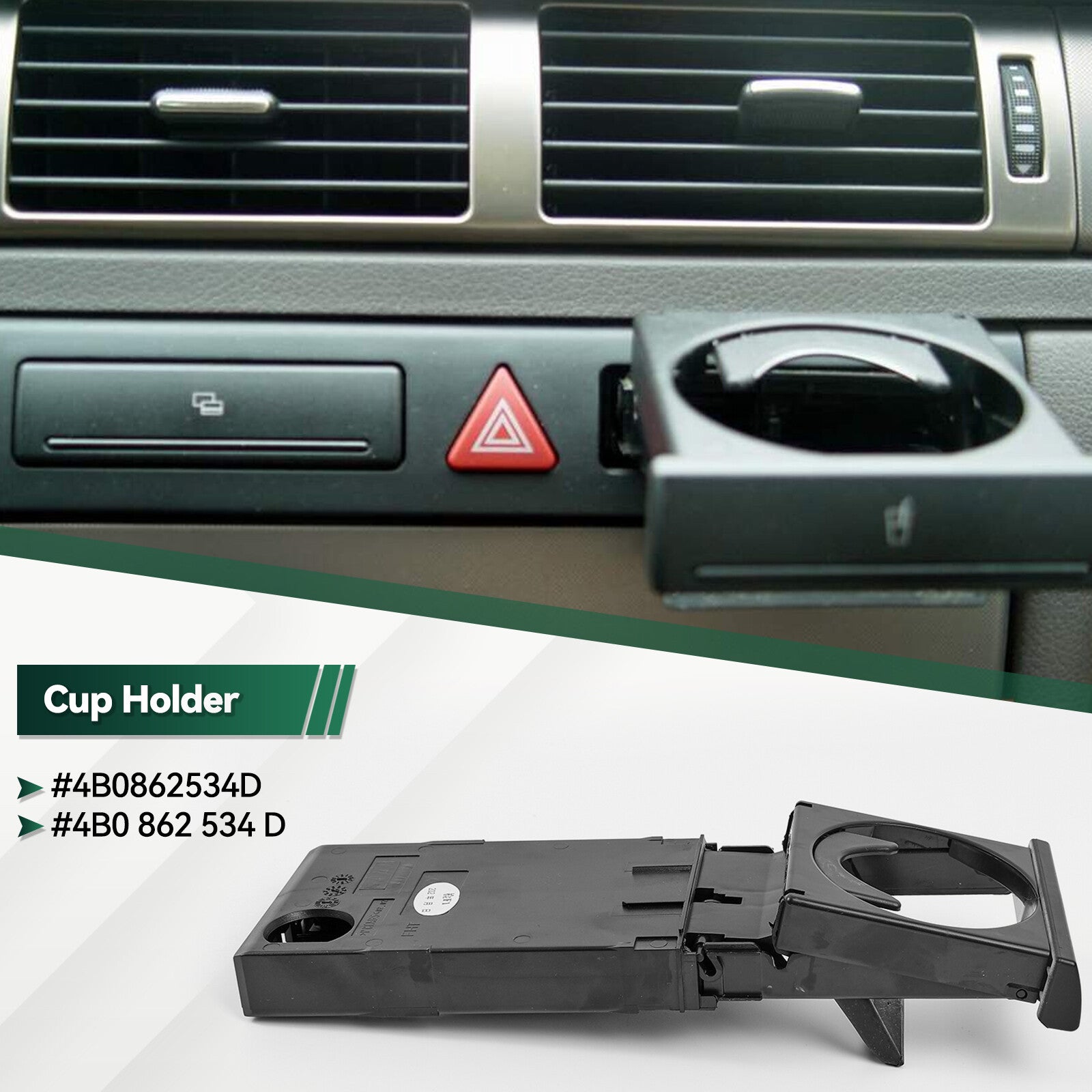 Cup holder drink holder can holder for Audi for A6 /C5 98-05 for A4 98-02 4B0862534D
