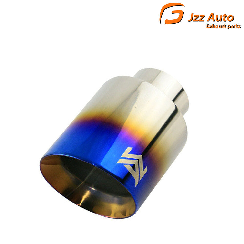 Burnt Blue Universal 2.5'' inlet 4'' outlet Exhaust End Tips Muffler Tips Slant