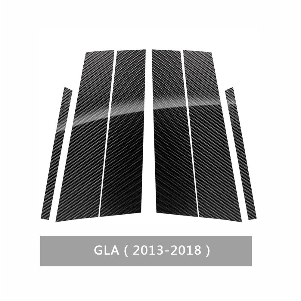 Carbon Fiber Window Pillar Posts Panel Cover for Mercedes-Benz GLA Class 2013-18