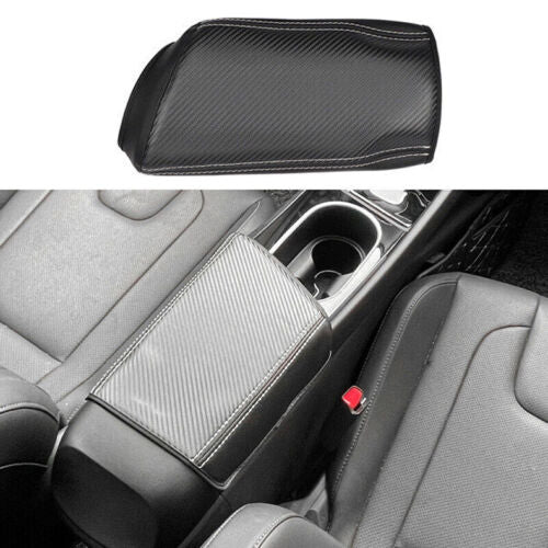 for Hyundai for Elantra 2021-2023 Carbon Fiber PU Console Armrest Cover Cushion Mat