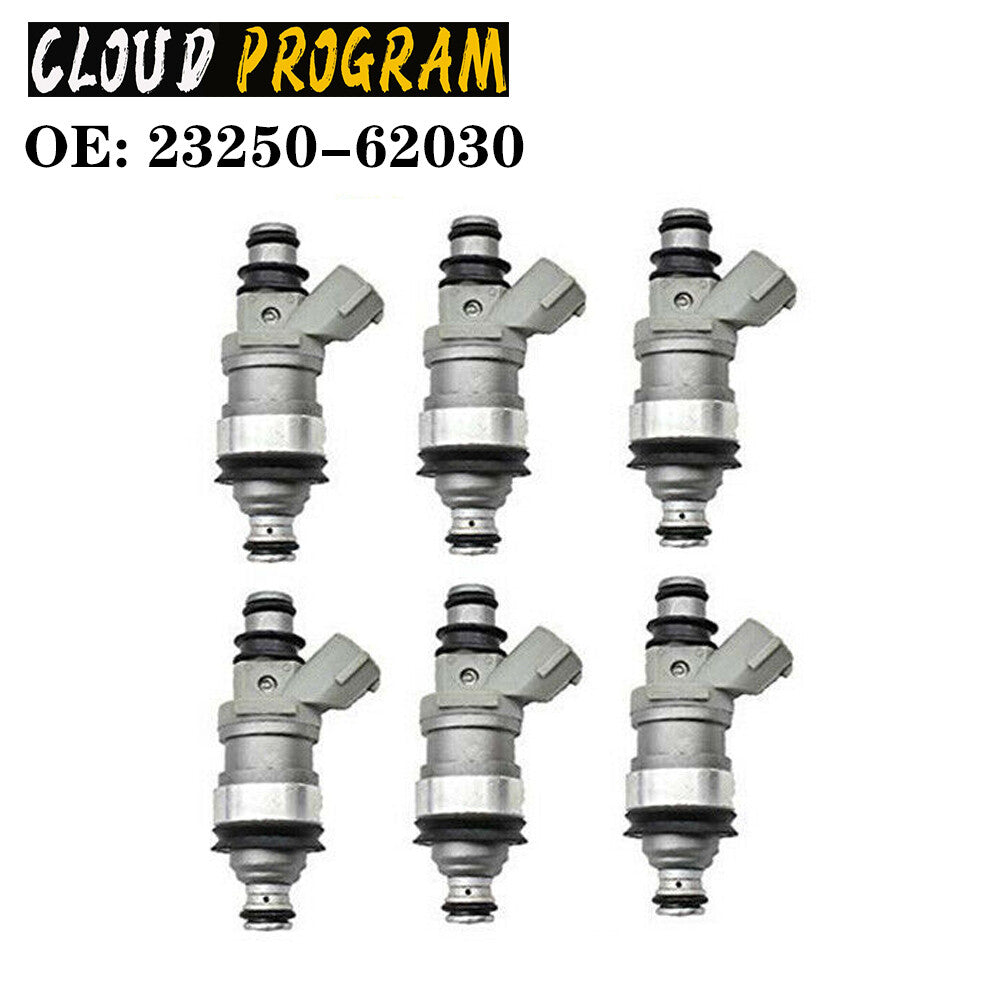 6PC Fuel Injectors 23250-62030 for Toyota 4Runner Tacoma 3.4L for Lexus ES300 Camr