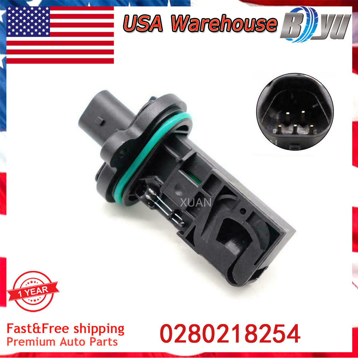 0280218254 for Chevrolet for Cruze Sonic for Cadillac ELR MAF Mass Air Flow Meter Sensor