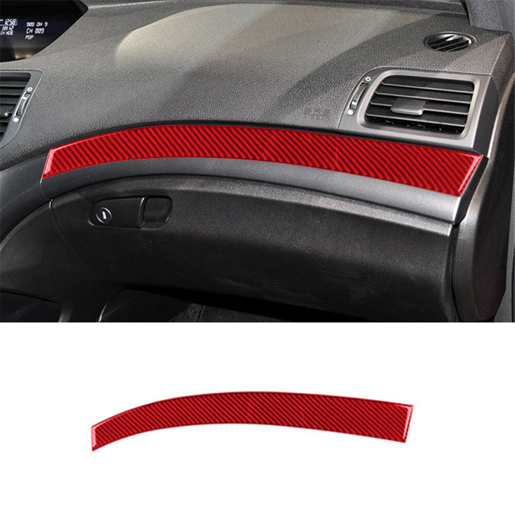 Red Carbon Fiber Passenger Side Dashboard Cover Trim for Acura TSX 2009-2014