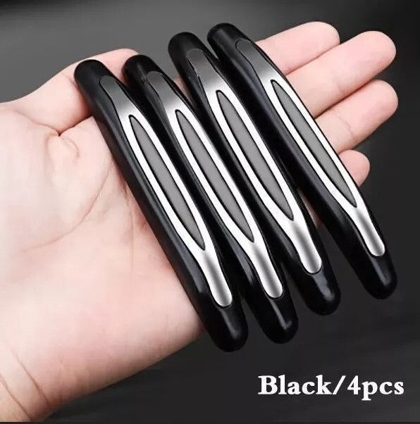 4Pcs Black Car Door Edge-Scratch Anti-collision Protector Guard Strip Universal