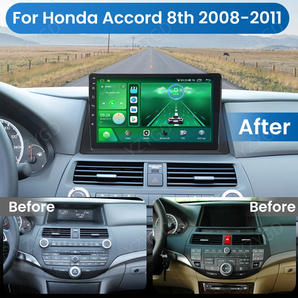 for Honda for Accord 2008-2013 Android Auto Carplay Car Radio Stereo GPS Navi Screen