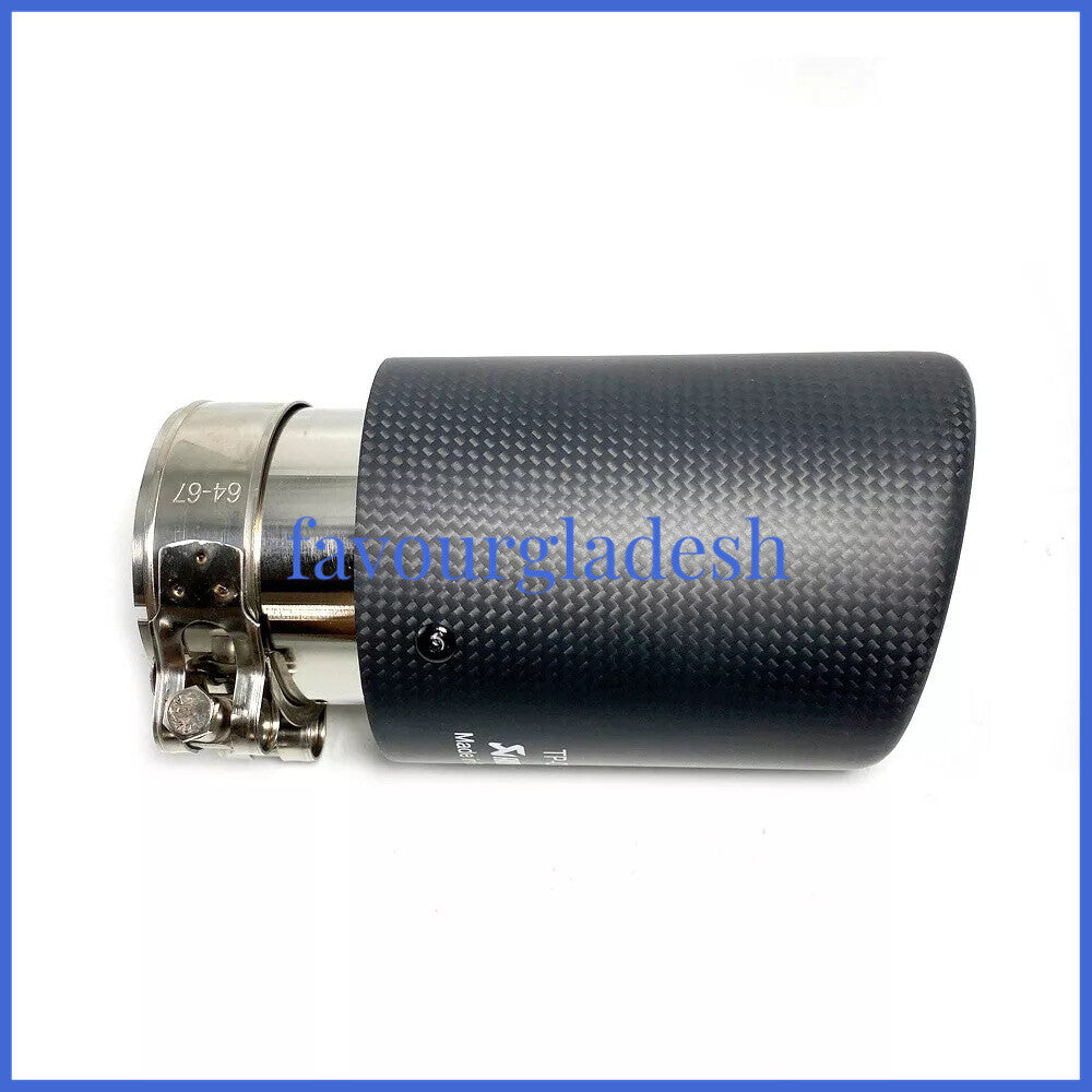 1PCS Akrapovic Matte Carbon Fiber Exhaust tip 63-89mm Universal End Tail pipe
