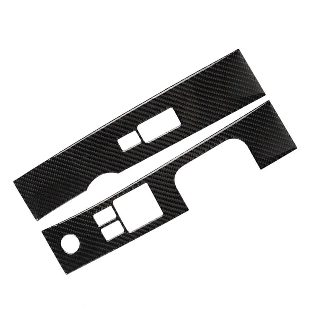 Carbon Fiber Interior Window Lift Switch Panel Cover Trim Fit for Nissan 350Z 06-09
