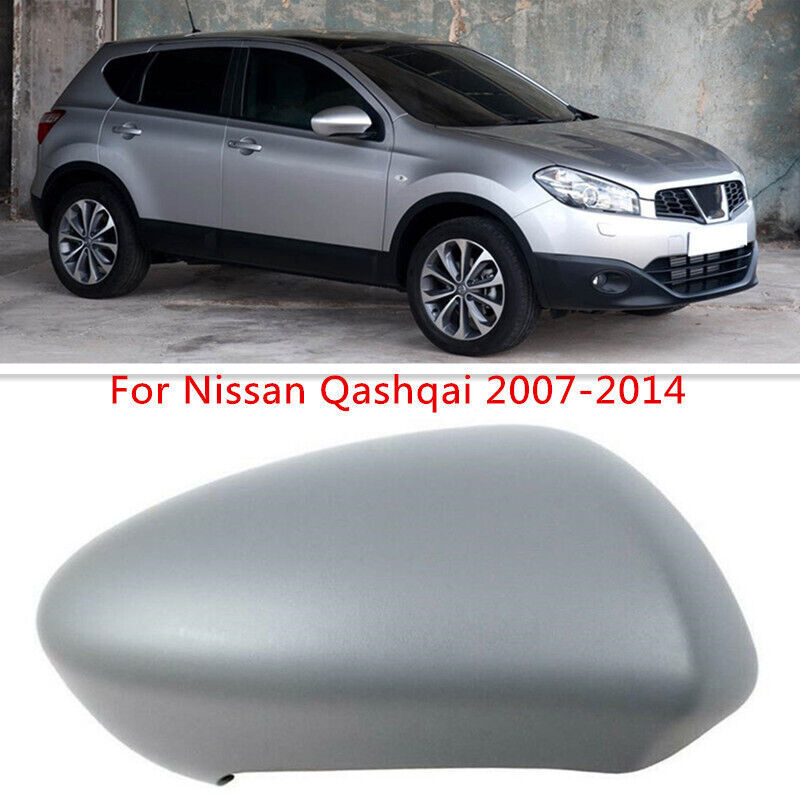 Gray Right Side Rearview Mirror Cover Shell Cap Fit for Nissan Qashqai 2007-2014