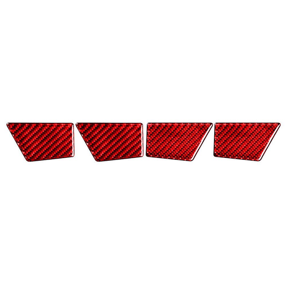 for Ford Mondeo 2013-2019 4x Door Handle Bowl Panel Cover Trim Carbon Fiber Red