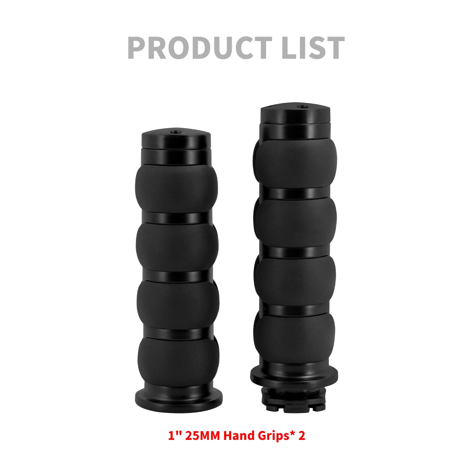 Black 1 Non-Slip Rubber Handlebar Hand Grips for Harley for Honda for Yamaha for Kawasaki