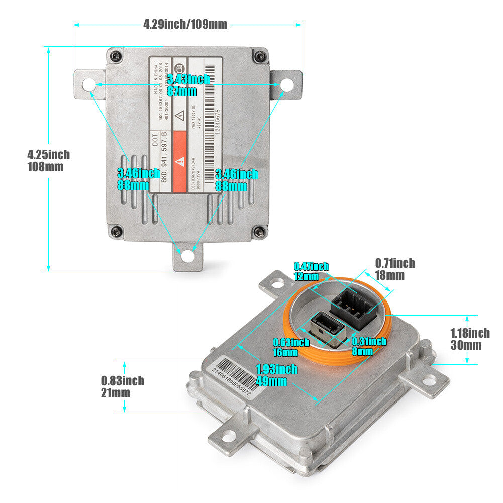 1x Xenon Ballast HID Module Control Unit 8K0-941-597-B for AUDI A3 Q5 Q7 S3 SQ5