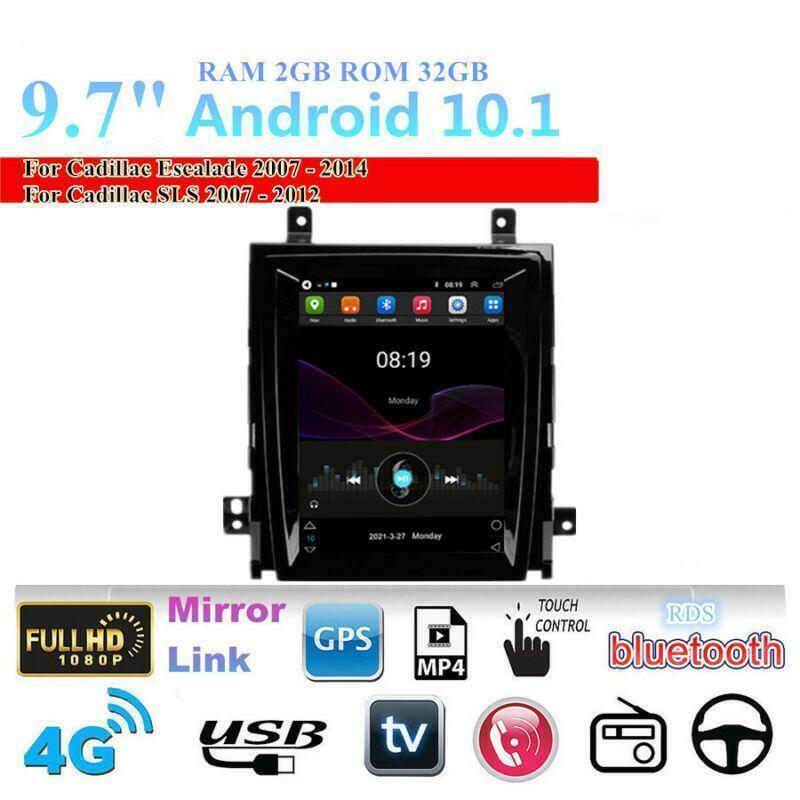 for Cadillac for Escalade SLS 9.7 Vertical Android 10.1 Stereo Radio GPS 2007-2014