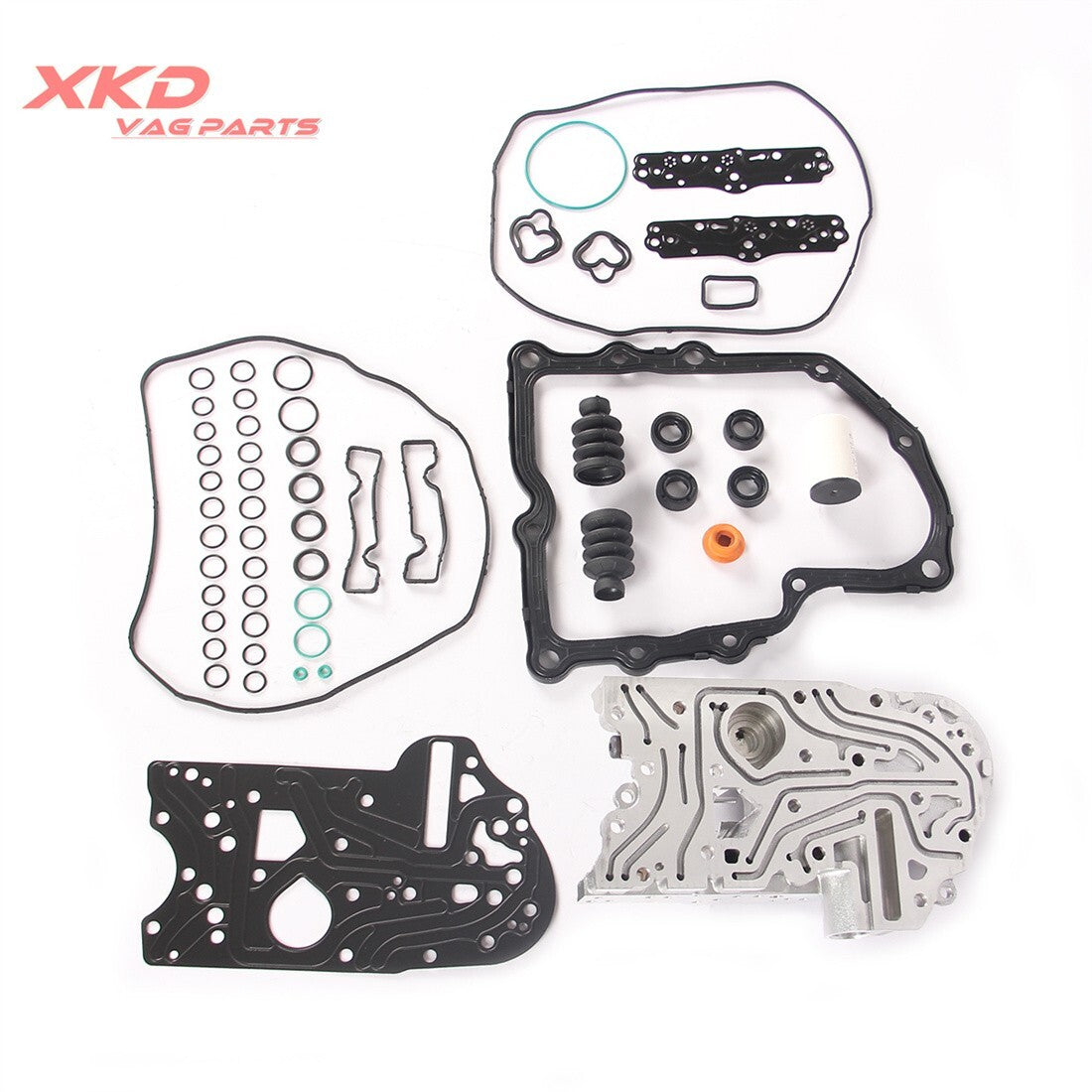 The DQ200 electromechanical accumulator body repair kit is suitable for Volkswagen CC, for Golf , for Passat , and for Audi A1.