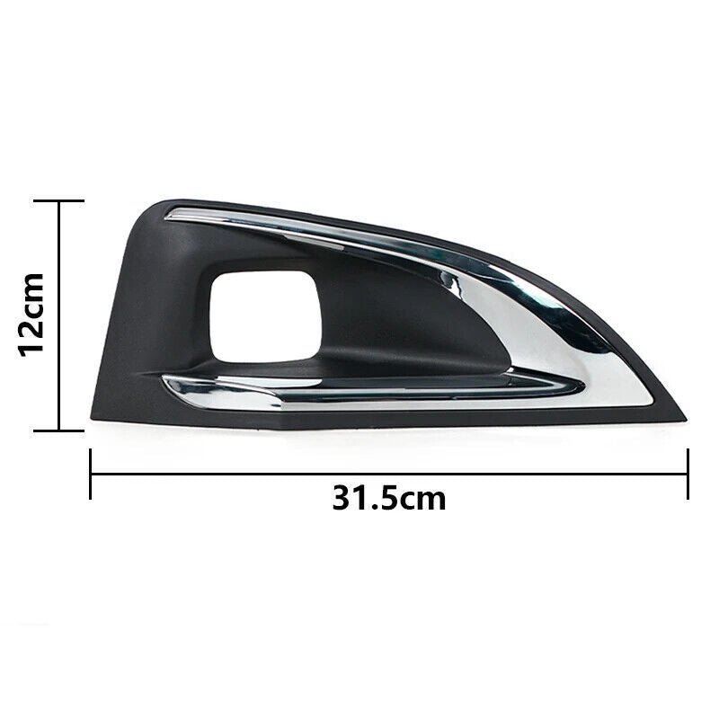 Pair for Peugeot 3008 P84 2016-19 Front Bumper Fog Light Cover Grille Trim Frame