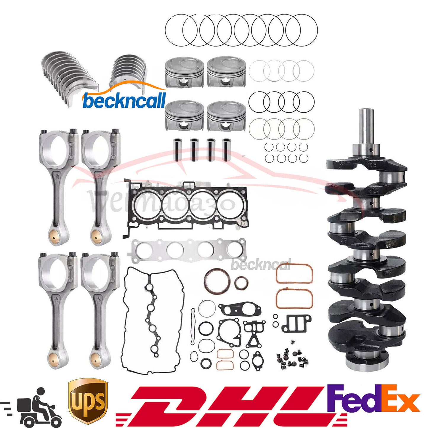 G4NJ 2.0L Engine Pistons Gasket Kit w/ Crankshaft Rods for Hyundai for Tucson 2024