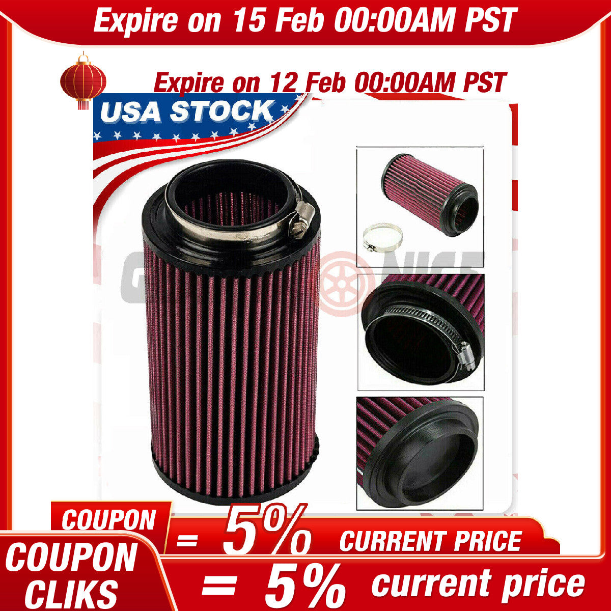 1x Air Filter for Polaris Sportsman 400 500 550 570 600 700 800 850 7080595 US
