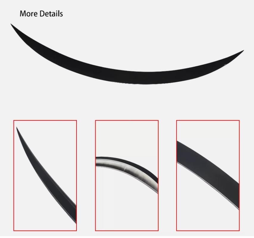 ABS Spoiler For 2020-2023 for Tesla for Model Y Rear Spoiler Wing Lip Matte Black