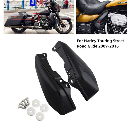 Black Mid-Frame Air Deflectors Heat Shield for Harley Touring Road Glide 09-16