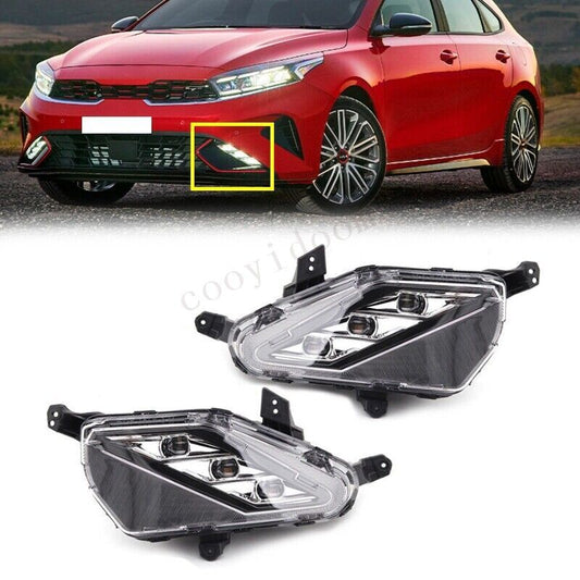 for Kia Cerato K3 2022 LED DRL Front Daytime Running Lights Fog Lamp