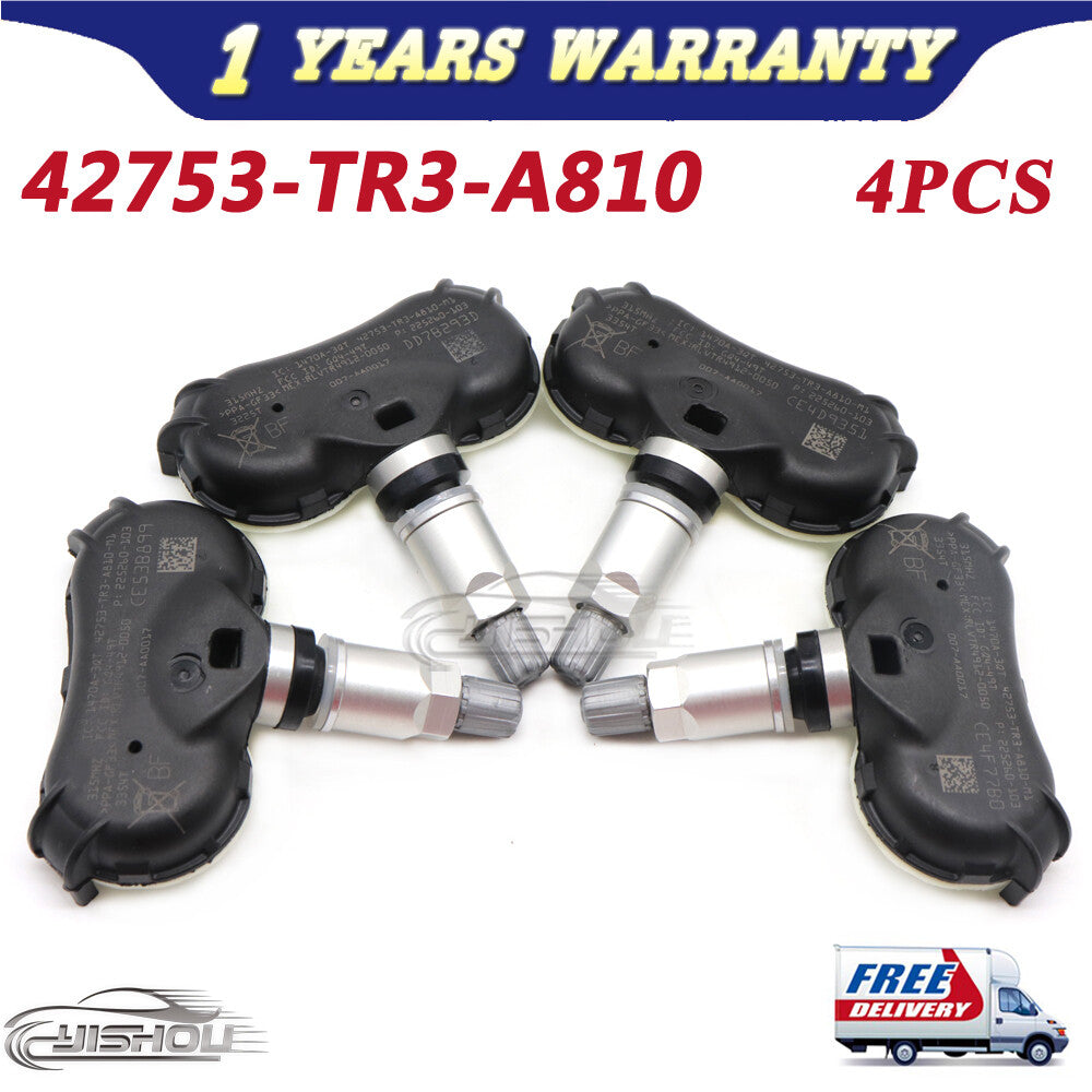 4X Tire Pressure Sensor TPMS 42753-TR3-A810 for Honda for Civic Odyssey 42753SNAA830