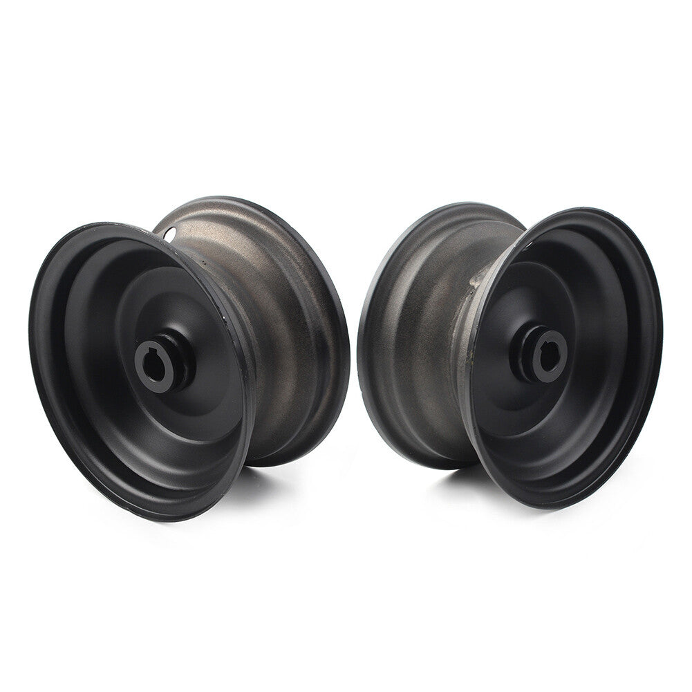 2Pcs 6 145/70-6 IN Wheel Rim Black For Go Kart Off-Road Dirt Pit Bike
