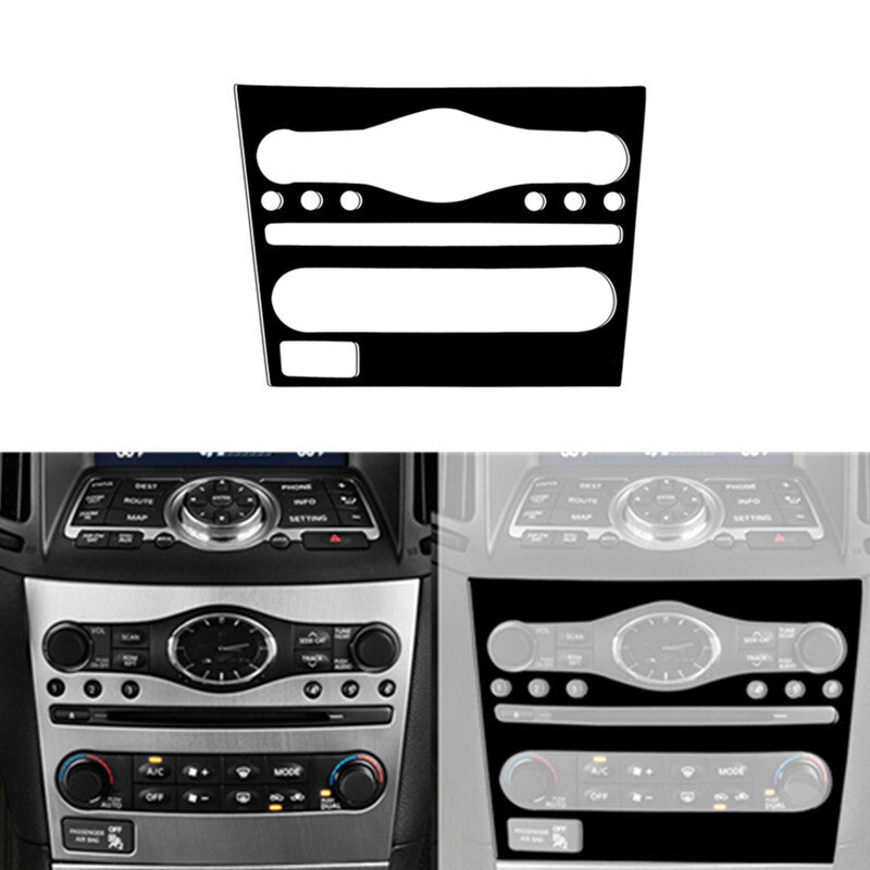Piano Black Radio Control Panel Cover Trim Type B for Infiniti G37 2010-2013