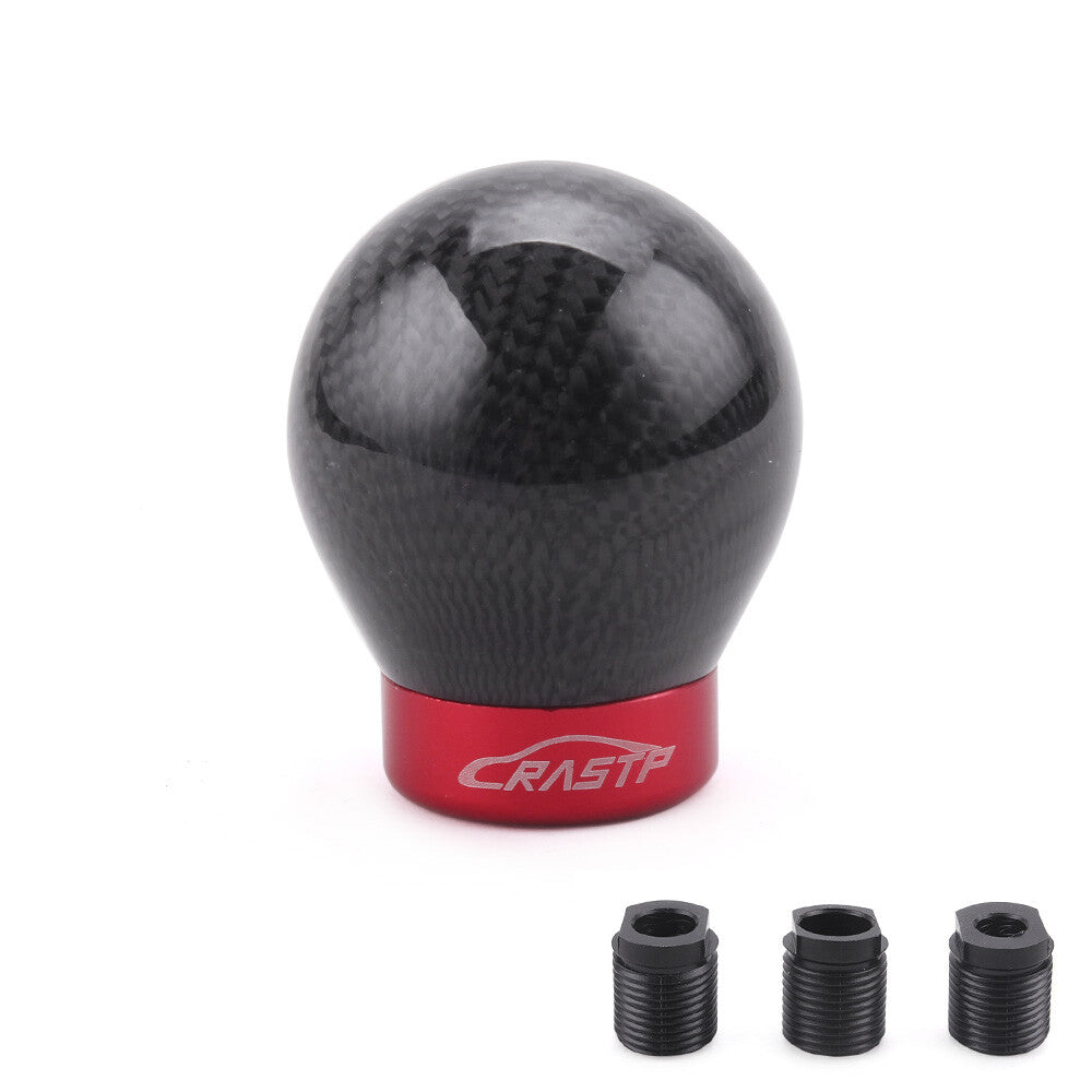 RASTP Racing Real Carbon Fiber Black Ball Manual Gear Shift Shifter Knob