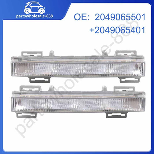 Pair Daytime Run Lamp Fog Light LH RH Fit For 13-15 for Mercedes W166 ML/GL X204 GLK