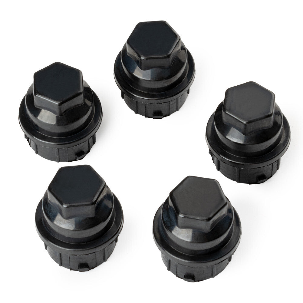 5PCS Wheel Nut Cover Replaces 9593028 for Buick for Chevy for GMC for Pontiac Black New