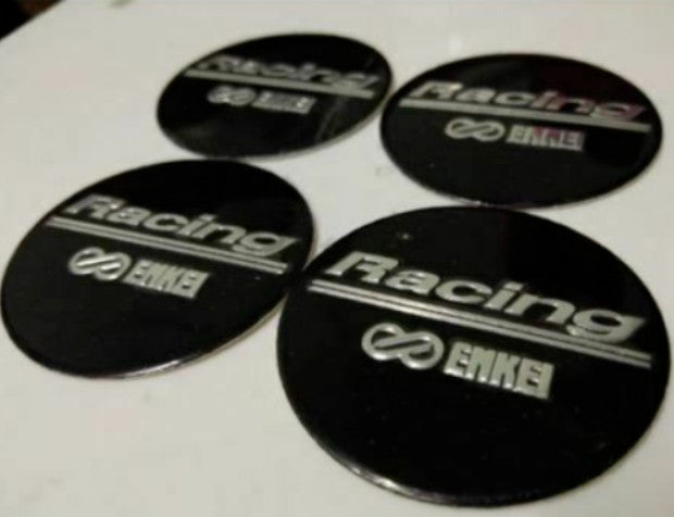 4x45mm Enkei Racing Wheel Center Hub Sticker Rim Sticker Black
