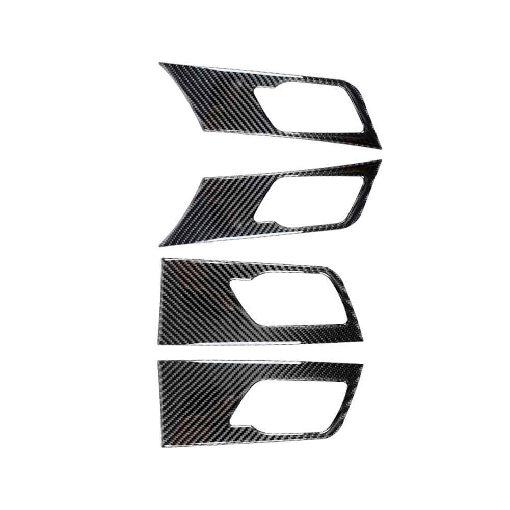Carbon Fiber Inner Door Handle Frame Cover Trim for Toyota Highlander 2008-2013