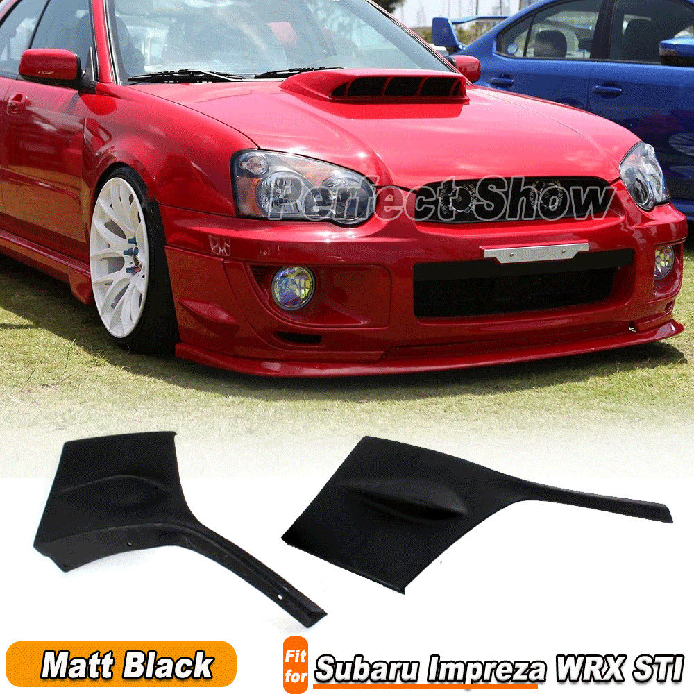 PairPU Front Side Splitter Spoiler Bumper Flaps for Subaru Impreza WRX STI 04-05