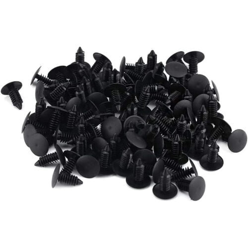 100PC Clips for 8mm Hole Plastic Rivets Retainer Fender Bumper Push Pin Fastener