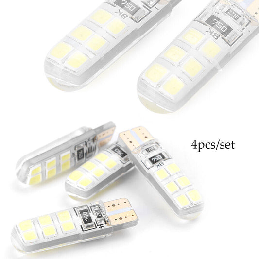 4pcs T10 12SMD LED Lamps Canbus Car Tail light Backup Lights Bulbs Set 2835 W5W