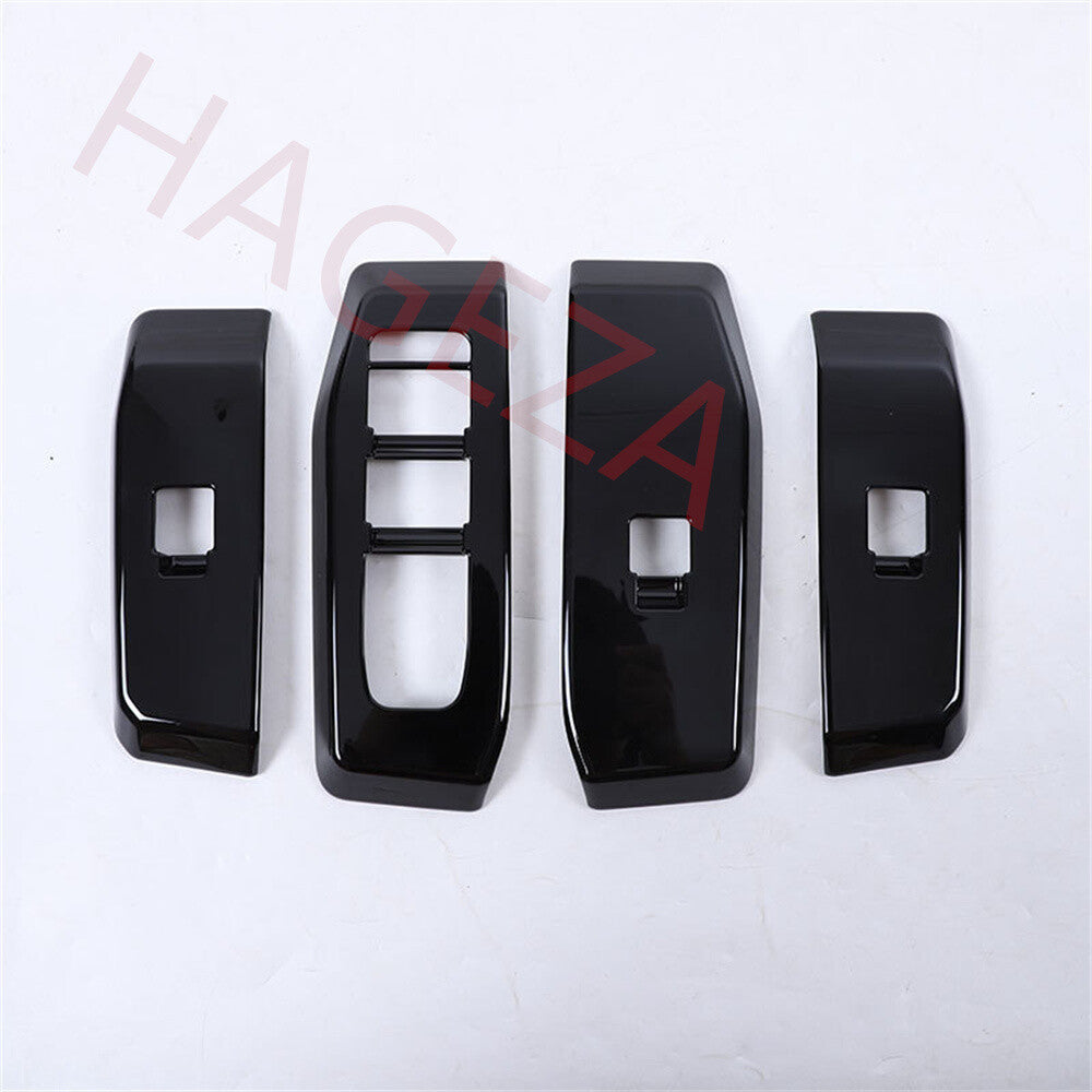 Gloss Black ABS Window Lift Switch Button Trim For Toyot@ for Land Cruiser LC250 24+