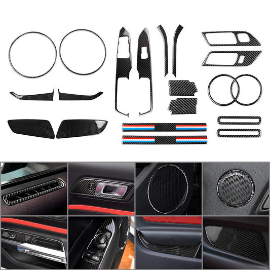 20Pcs Interior Door Panel Window Lift Switch Cover Trim for Ford for Mustang 15+
