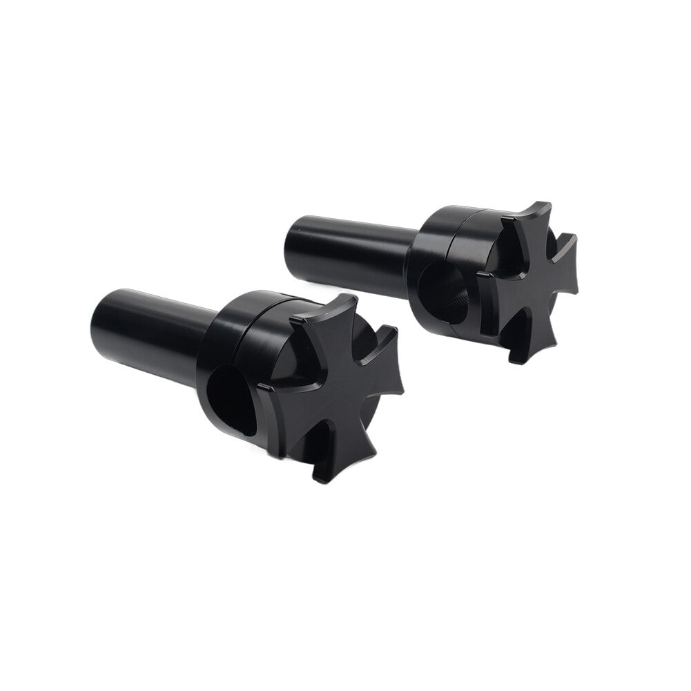 1 25mm Handlebar Risers Clamp Black for Harley Fatboy Dyna Sportster Touring