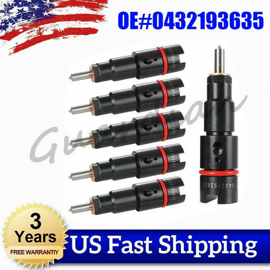 6x Diesel Fuel Injector 0432193635 for Dodge for Ram 3500 5.9L l6 Diesel 98.5-02 99