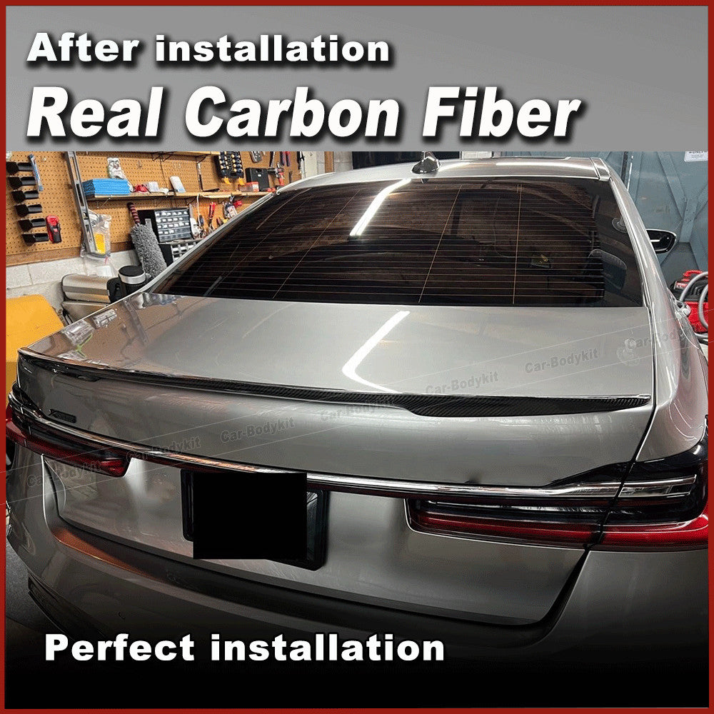 Fit for BMW 7 Series G11 G12 2015-2023 Rear Trunk Spoiler Wing REAL CARBON FIBER