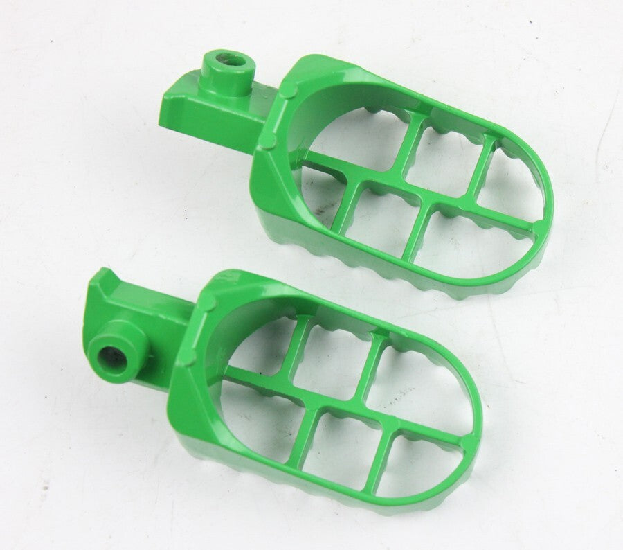 Green Foot Pegs For 1987-2013 for Kawasaki KLR 650 KLR650 Bikes Footrests Footpegs